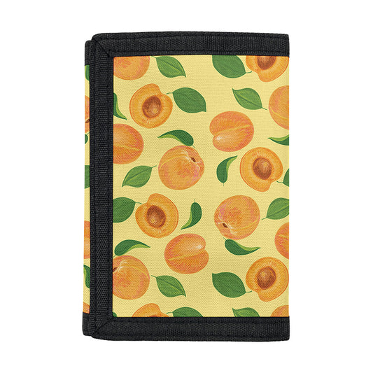 Ripe Apricot Fruit Pattern Print Trifold Wallet
