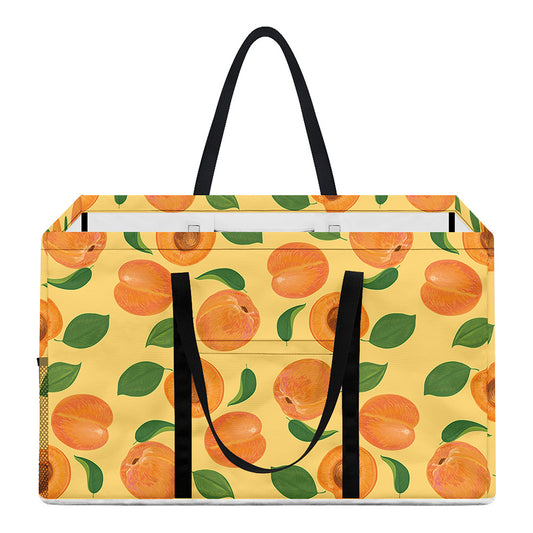 Ripe Apricot Fruit Pattern Print Utility Tote Bag