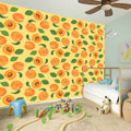 Ripe Apricot Fruit Pattern Print Wall Sticker