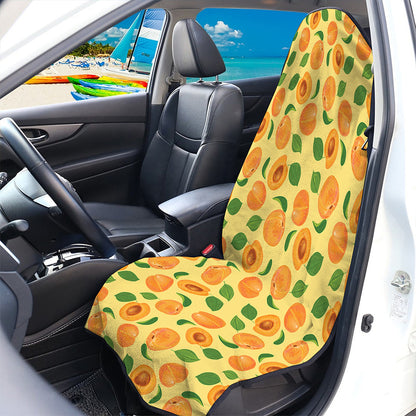 Ripe Apricot Fruit Pattern Print Waterproof Car Seat Cover