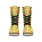 Ripe Apricot Fruit Pattern Print Winter Boots