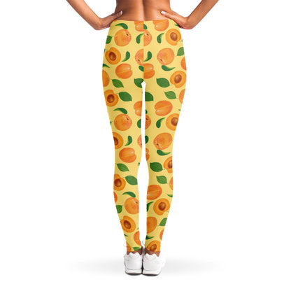 Ripe Apricot Fruit Pattern Print Women's Leggings