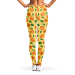 Ripe Apricot Fruit Pattern Print Women's Leggings