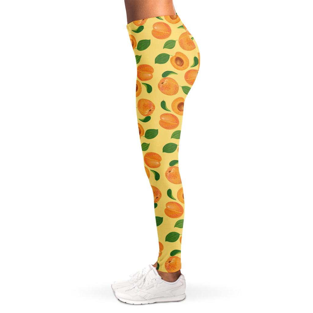 Ripe Apricot Fruit Pattern Print Women's Leggings