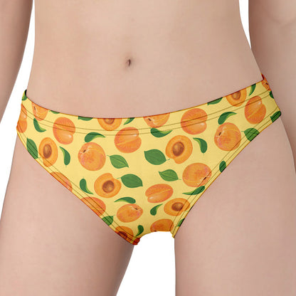 Ripe Apricot Fruit Pattern Print Women's Panties