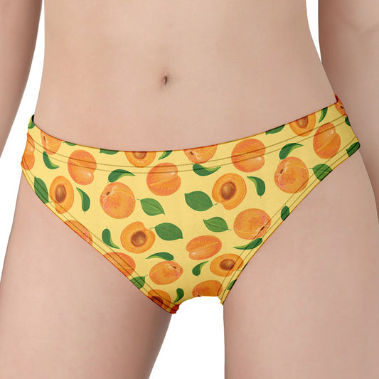 Ripe Apricot Fruit Pattern Print Women's Panties