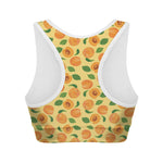 Ripe Apricot Fruit Pattern Print Women's Sports Bra
