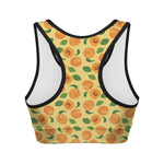 Ripe Apricot Fruit Pattern Print Women's Sports Bra