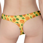 Ripe Apricot Fruit Pattern Print Women's Thong