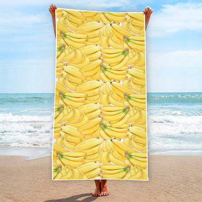 Ripe Banana Pattern Print Beach Towel