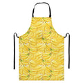 Ripe Banana Pattern Print Bib Apron With Pocket