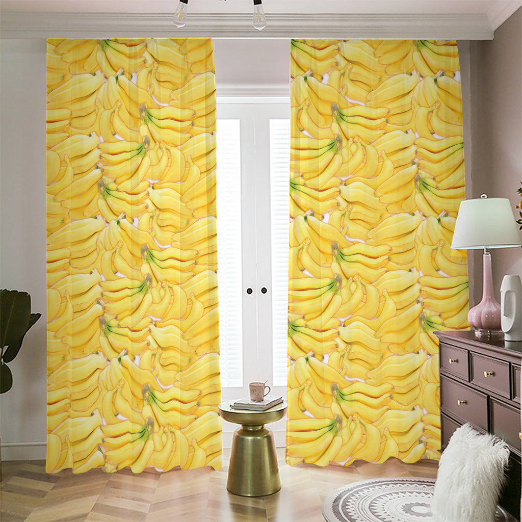 Ripe Banana Pattern Print Blackout Pencil Pleat Curtains