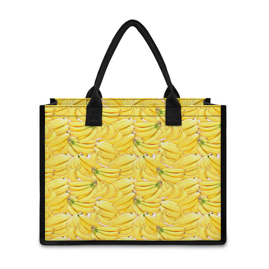 Ripe Banana Pattern Print Canvas Tote Bag