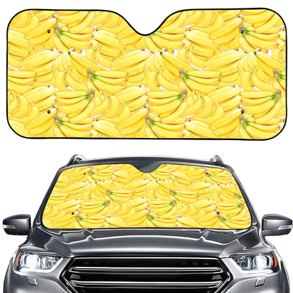 Ripe Banana Pattern Print Car Windshield Sun Shade