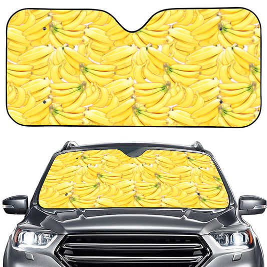 Ripe Banana Pattern Print Car Windshield Sun Shade
