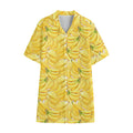 Ripe Banana Pattern Print Cotton Hawaiian Shirt