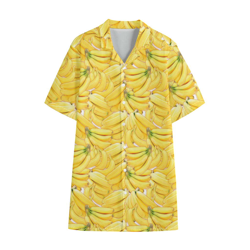 Ripe Banana Pattern Print Cotton Hawaiian Shirt