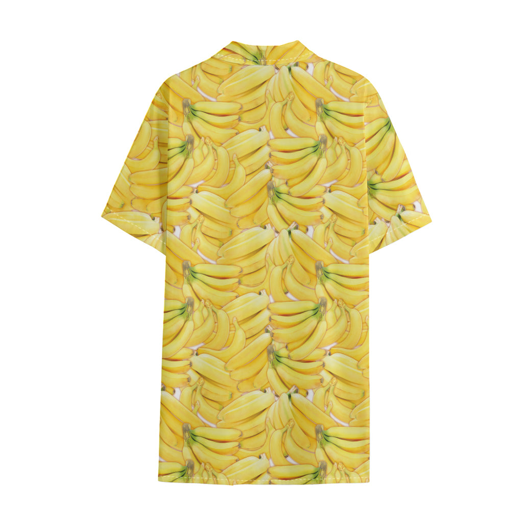 Ripe Banana Pattern Print Cotton Hawaiian Shirt
