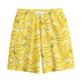 Ripe Banana Pattern Print Cotton Shorts