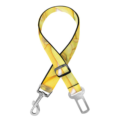 Ripe Banana Pattern Print Dog Seat Belt
