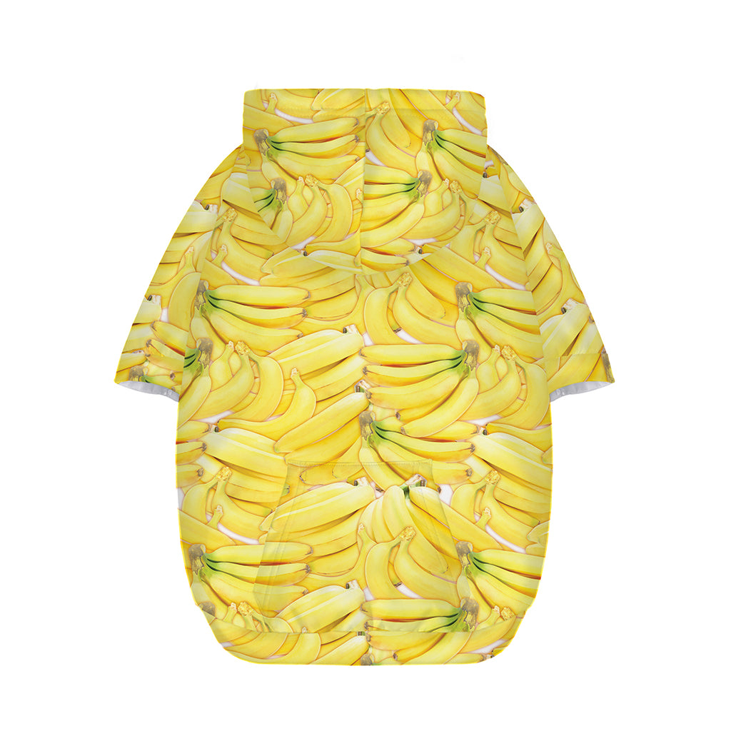Ripe Banana Pattern Print Dog Zip Up Hoodie