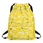 Ripe Banana Pattern Print Drawstring Backpack