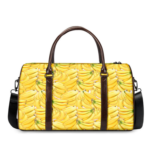 Ripe Banana Pattern Print Duffle Bag