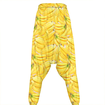 Ripe Banana Pattern Print Hammer Pants