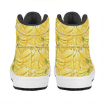 Ripe Banana Pattern Print High Top Leather Sneakers