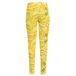 Ripe Banana Pattern Print High-Waisted Pocket Leggings