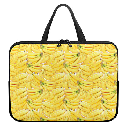 Ripe Banana Pattern Print Laptop Sleeve With Handle