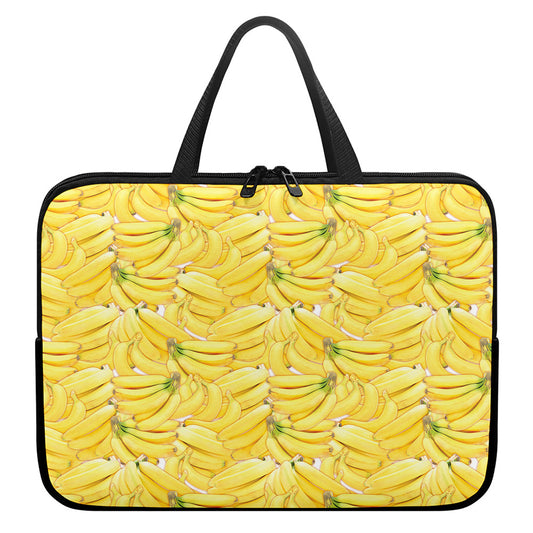 Ripe Banana Pattern Print Laptop Sleeve With Handle