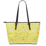 Ripe Banana Pattern Print Leather Tote Bag