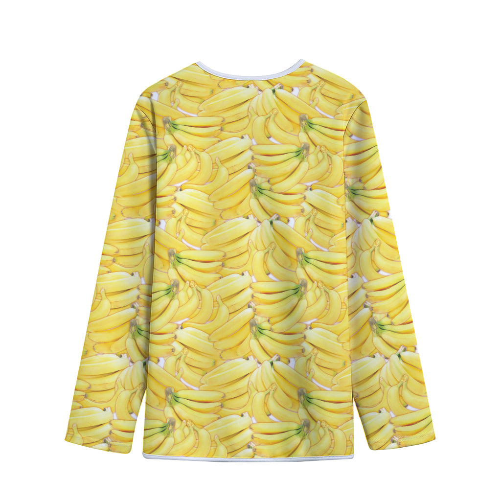 Ripe Banana Pattern Print Long Sleeve Short Coat
