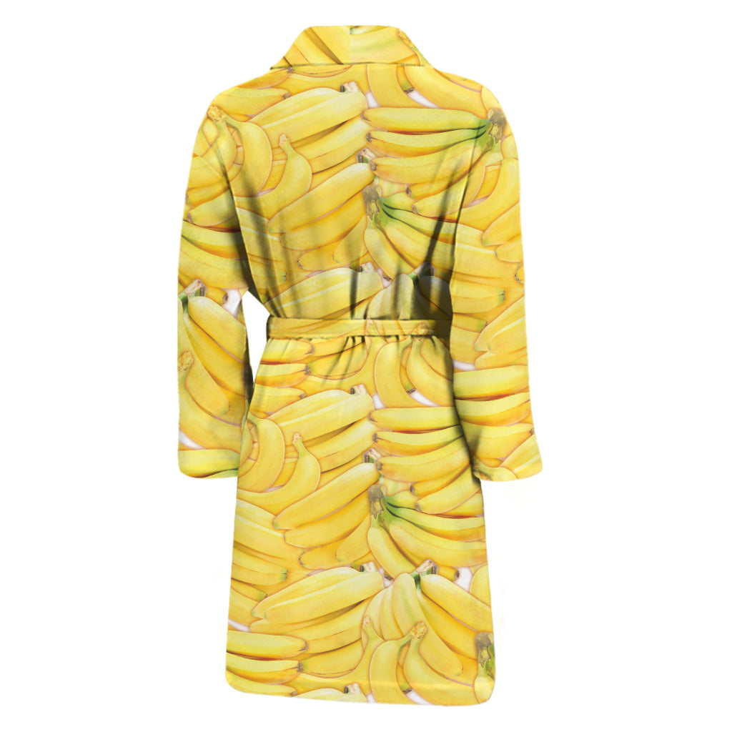 Ripe Banana Pattern Print Men's Bathrobe
