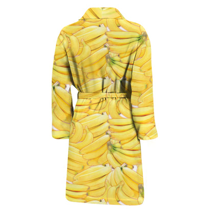 Ripe Banana Pattern Print Men's Bathrobe
