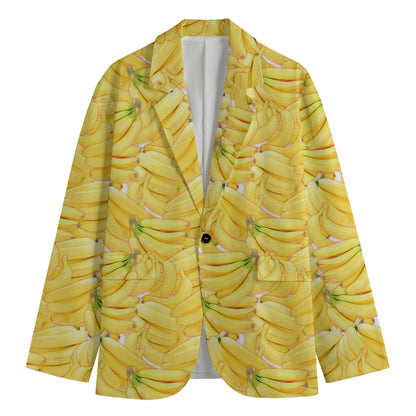 Ripe Banana Pattern Print Men's Blazer