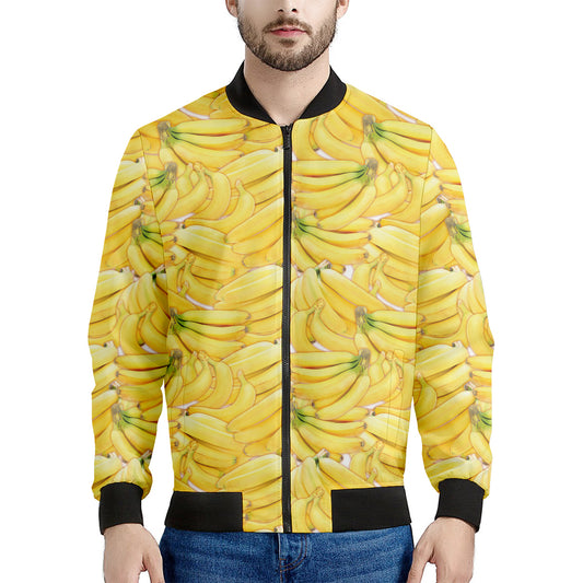 Ripe Banana Pattern Print Men's Bomber Jacket