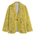 Ripe Banana Pattern Print Men's Cotton Blazer
