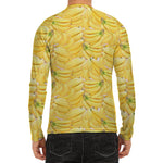 Ripe Banana Pattern Print Men's Long Sleeve Rash Guard