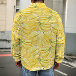 Ripe Banana Pattern Print Men's Shirt Jacket