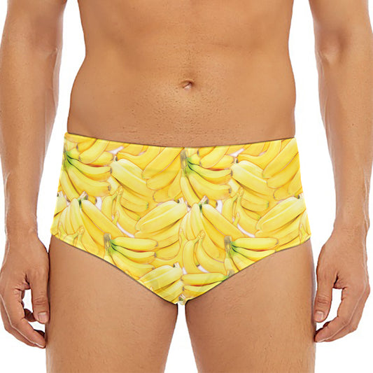 Ripe Banana Pattern Print Men's Triangle Swim Briefs