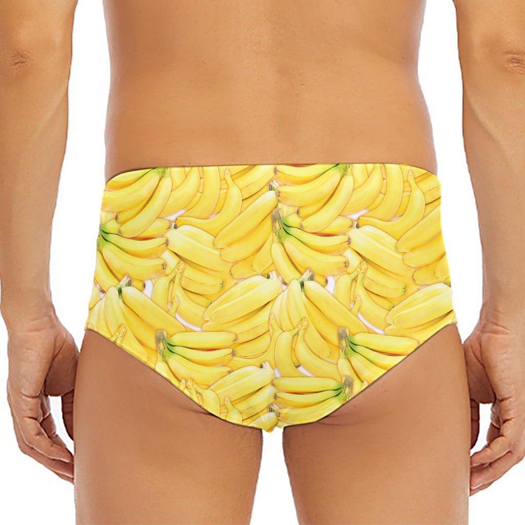 Ripe Banana Pattern Print Men's Triangle Swim Briefs