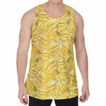 Ripe Banana Pattern Print Men's Velvet Tank Top