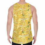 Ripe Banana Pattern Print Men's Velvet Tank Top