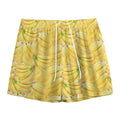 Ripe Banana Pattern Print Mesh Shorts