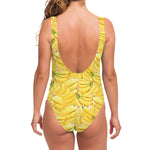 Ripe Banana Pattern Print One Piece Swimsuit