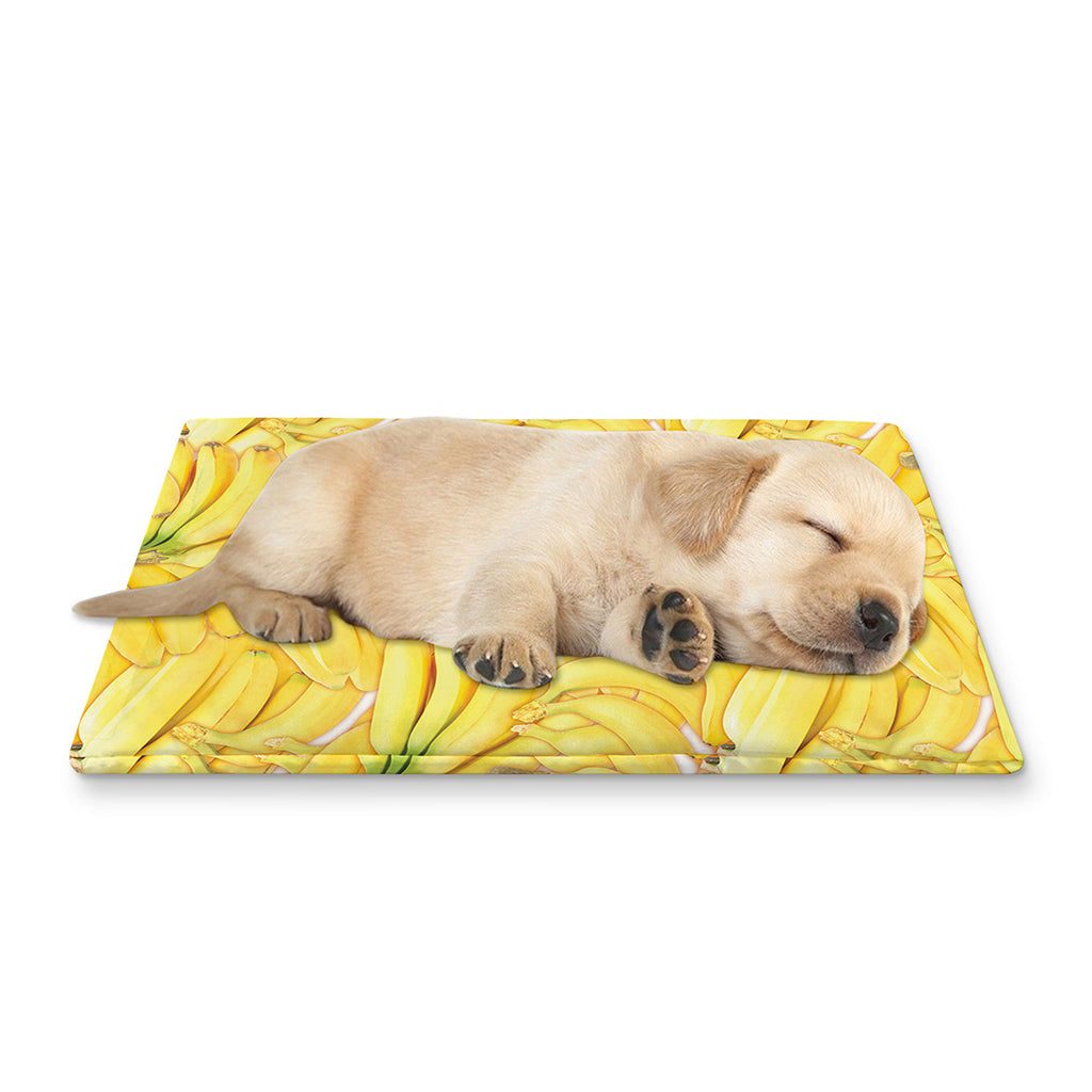 Ripe Banana Pattern Print Pet Cooling Mat Cover