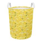 Ripe Banana Pattern Print Round Laundry Basket