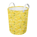 Ripe Banana Pattern Print Round Laundry Basket